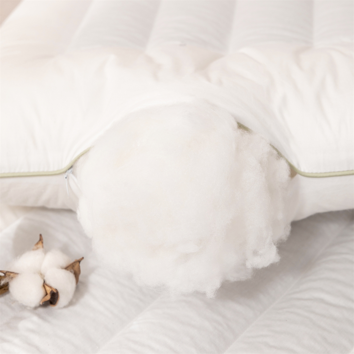 91家纺网 家纺一手货源 找家纺 爱尚家枕芯 2025新款纯棉凉山苦荞护颈枕枕头枕芯 凉山苦荞护颈枕 48x74cm/只