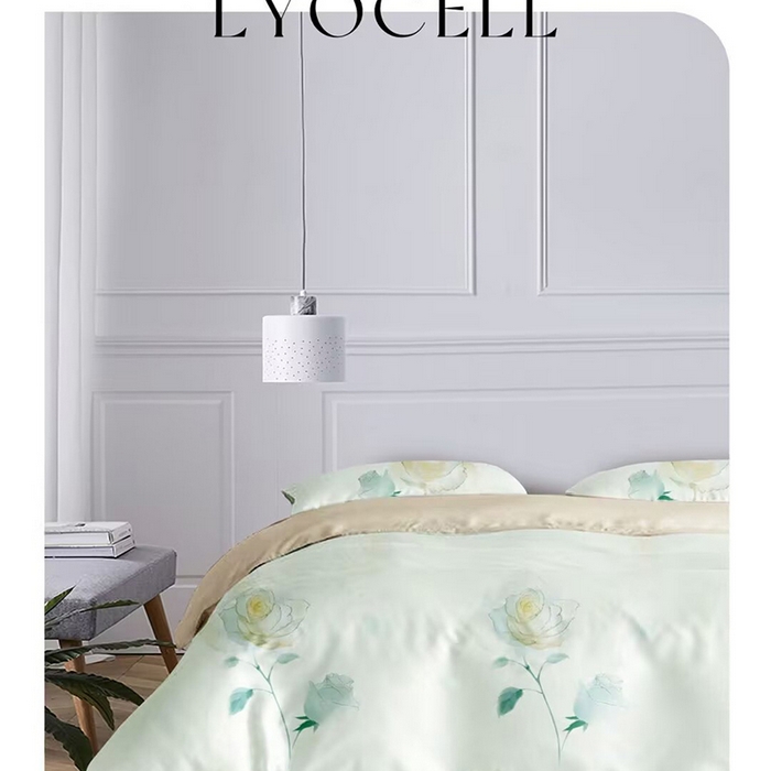 威克凯丽 2025新款50印花天丝四件套 绮梦-绿