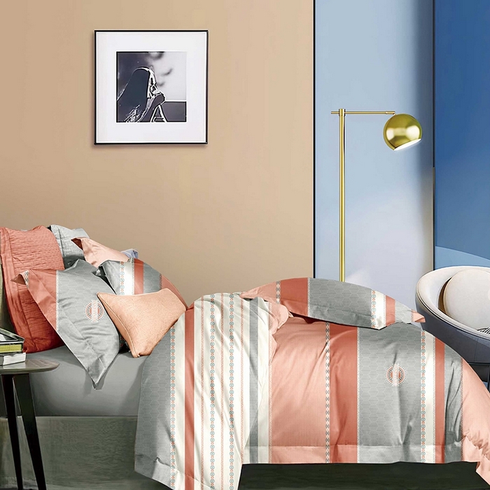 91家纺网 家纺一手货源 找家纺 威克凯丽 2025新款60兰精天丝系列四件套 语格(粉)