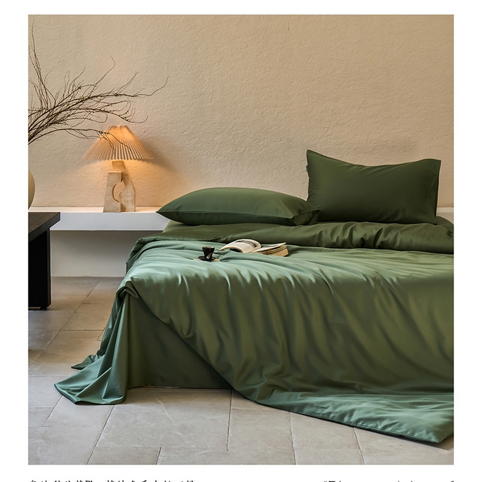 威克凯丽 2025新款60纯色天丝棉四件套 松石绿