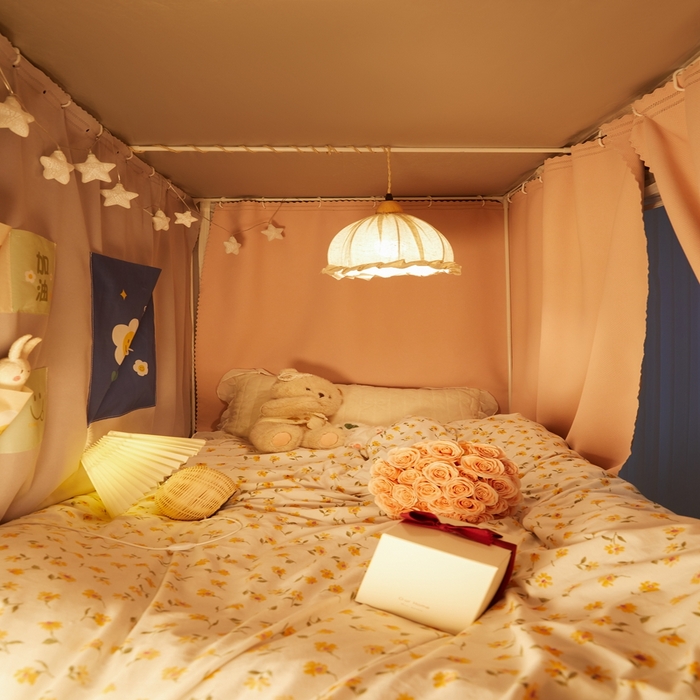 91家纺网 家纺一手货源 找家纺 （总）飞轮海蚊帐2025新款加高全底棉麻花边蚊帐XZ-98 回底 全底 加高1.2  6面全包