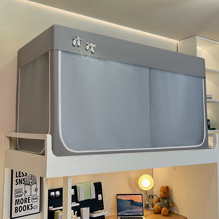 91家纺网 家纺一手货源 找家纺 飞轮海蚊帐2025新款加高全底棉麻花边蚊帐XZ-98 回底 全底 加高1.2  6面全包 灰蓝