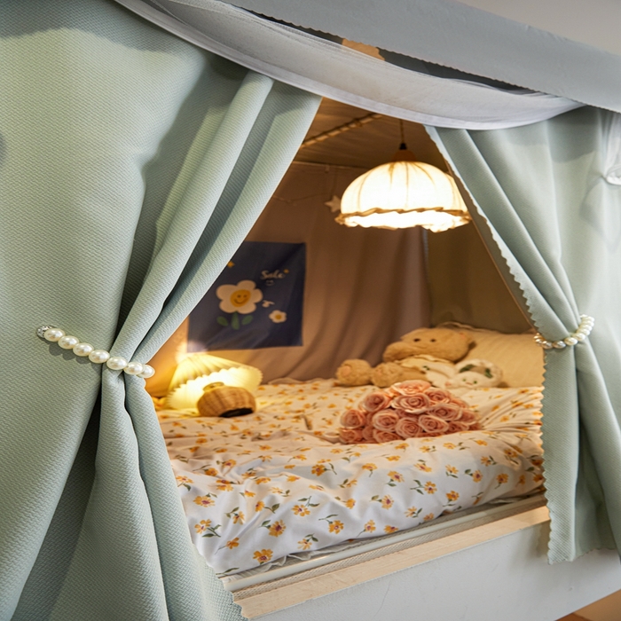 91家纺网 家纺一手货源 找家纺 飞轮海蚊帐2025新款加高全底棉麻花边蚊帐XZ-98 回底 全底 加高1.2  6面全包 灰绿