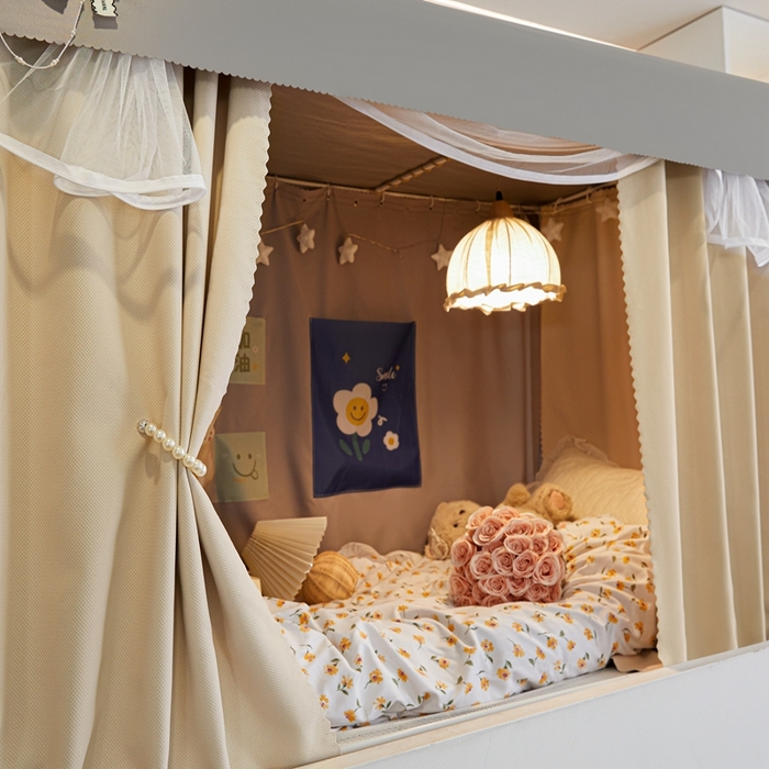 91家纺网 家纺一手货源 找家纺 飞轮海蚊帐2025新款加高全底棉麻花边蚊帐XZ-98  回底 全底 加高1.2 灰米