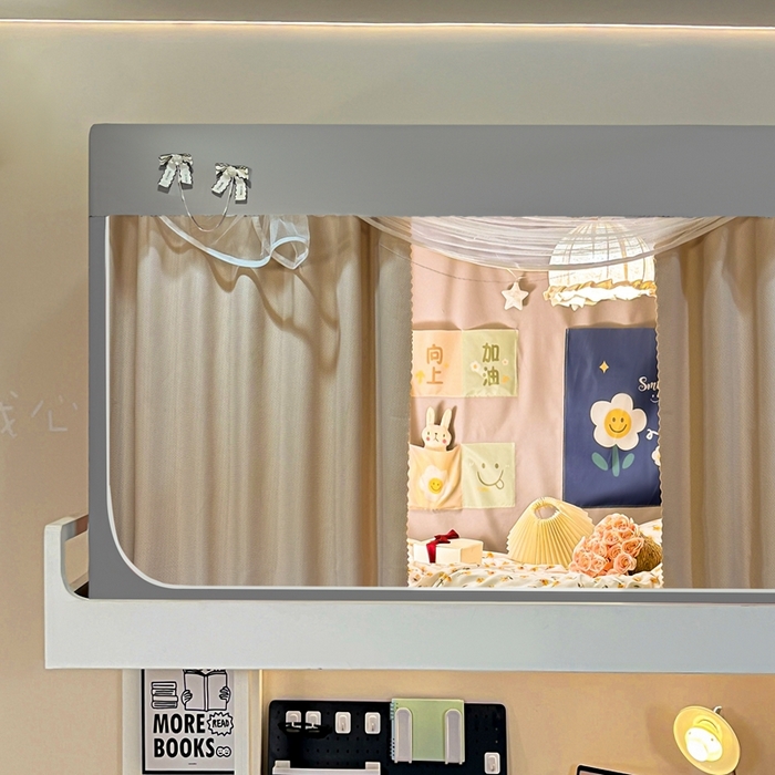 91家纺网 家纺一手货源 找家纺 飞轮海蚊帐2025新款加高全底棉麻花边蚊帐XZ-98  回底 全底 加高1.2 灰米