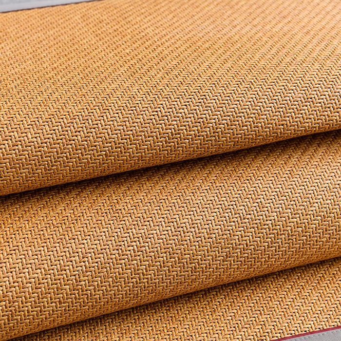 91家纺网 家纺一手货源 找家纺 小牛席业 2025新款3D刺绣印尼藤凉席席子-熊猫刺绣款 熊猫刺绣款-黄藤