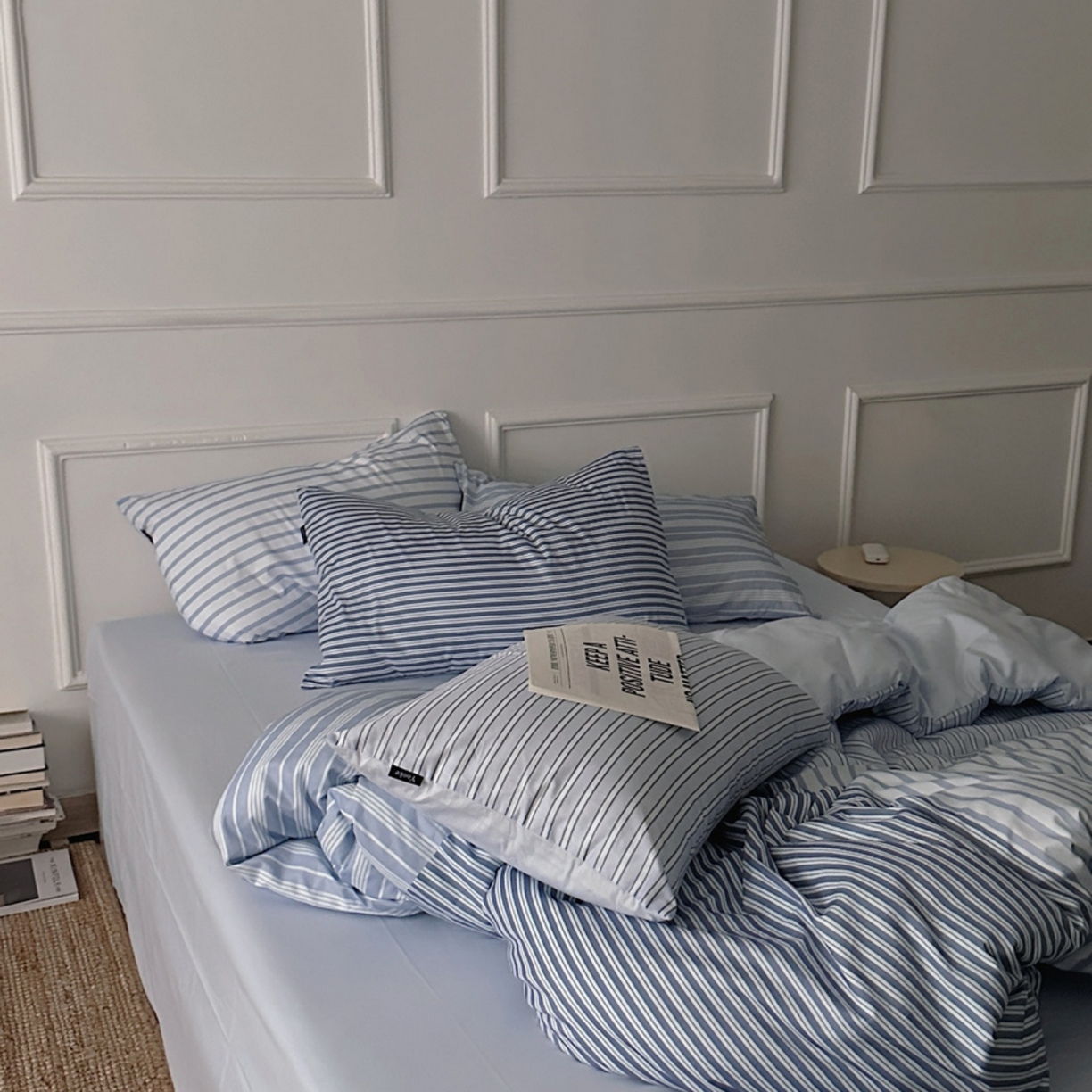 91家纺网 家纺一手货源 找家纺 柚可家居 2025新款40支全棉13372数码印花四件套六件套-哥本哈根 哥本哈根-蓝