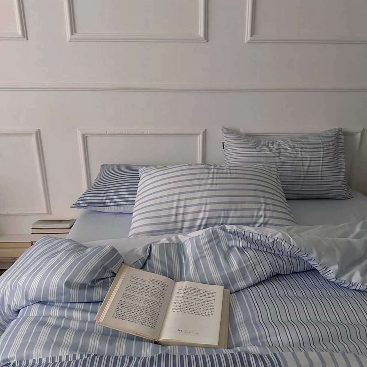 91家纺网 家纺一手货源 找家纺 柚可家居 2025新款40支全棉13372数码印花四件套六件套-哥本哈根 哥本哈根-蓝