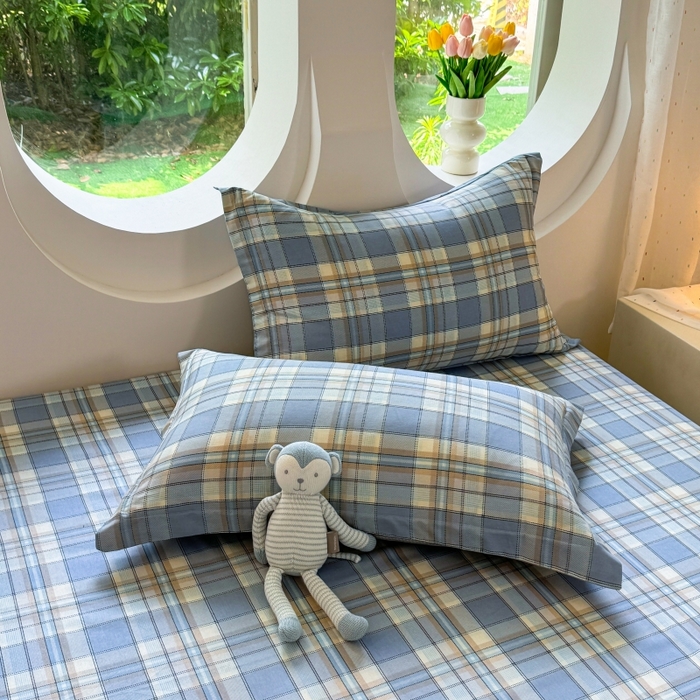 91家纺网 家纺一手货源 找家纺 壹贝家纺 2025新款小清新全棉纯棉印花系列-单枕套  品质生活-兰