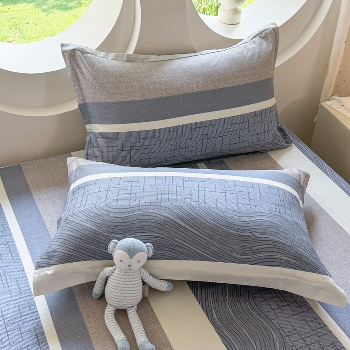 壹贝家纺 2025新款小清新全棉纯棉印花系列-单枕套  布兰卡