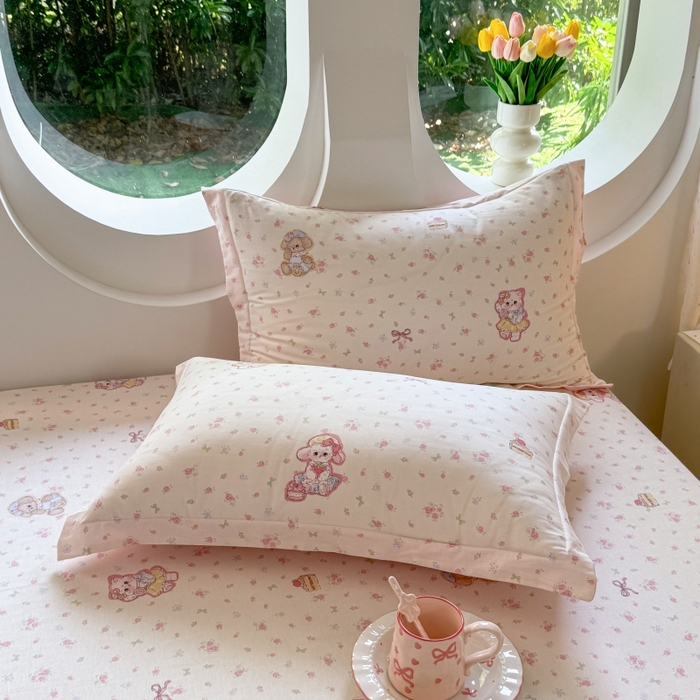 壹贝家纺 2025新款小清新全棉纯棉印花系列-单枕套  魔法精灵