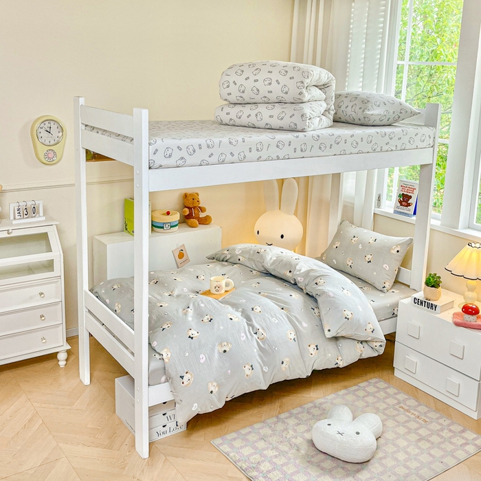 91家纺网 家纺一手货源 找家纺 （总）优米家纺 2025新款A类云感双层纱学生宿舍三件套上下铺三件套