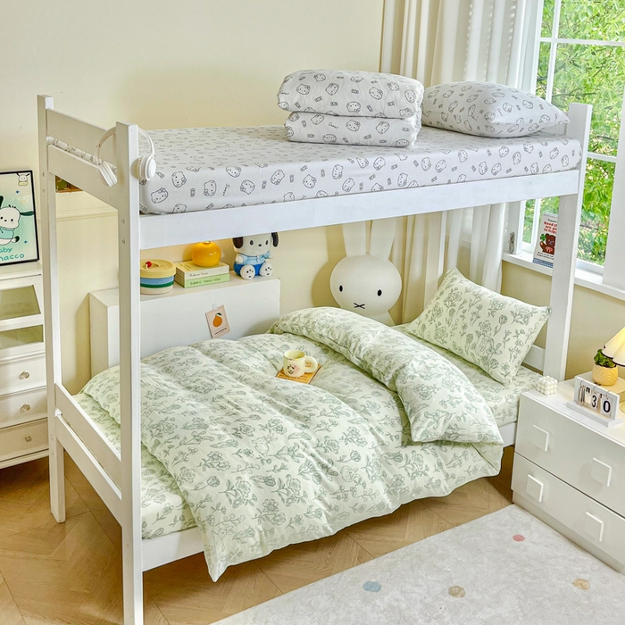 91家纺网 家纺一手货源 找家纺 （总）优米家纺 2025新款A类云感双层纱学生宿舍三件套上下铺三件套