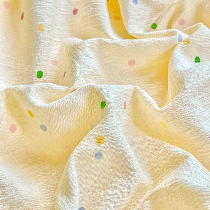 91家纺网 家纺一手货源 找家纺 优米家纺 2025新款A类云感双层纱学生宿舍三件套上下铺三件套 七彩点点