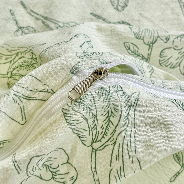 91家纺网 家纺一手货源 找家纺 优米家纺 2025新款A类云感双层纱学生宿舍三件套上下铺三件套 玉绣花园