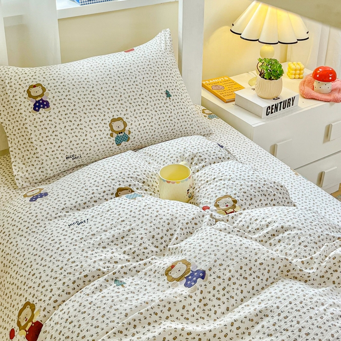 91家纺网 家纺一手货源 找家纺 （总）优米家纺 2025新款A类云感双层纱学生宿舍三件套上下铺三件套