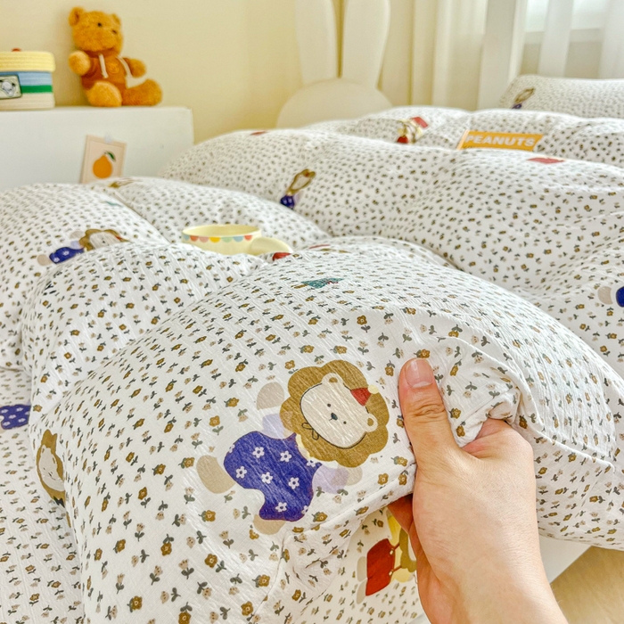 91家纺网 家纺一手货源 找家纺 （总）优米家纺 2025新款A类云感双层纱学生宿舍三件套上下铺三件套