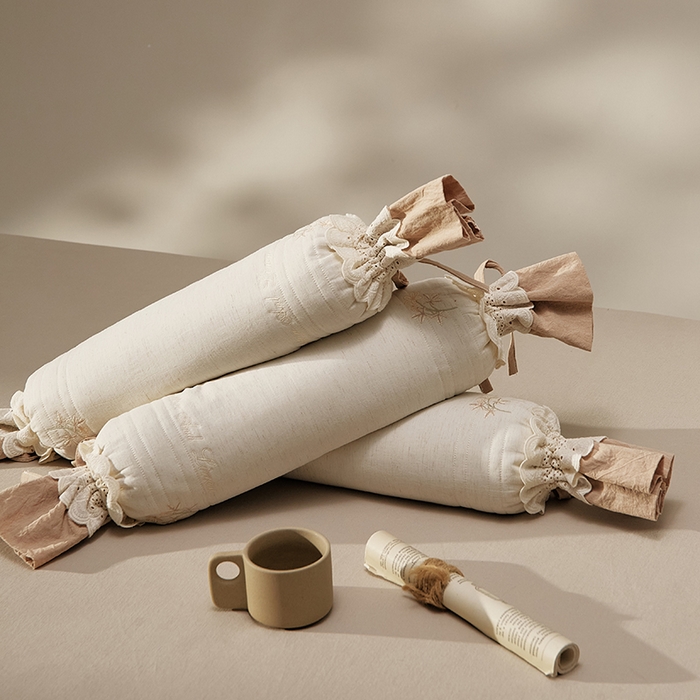 91家纺网 家纺一手货源 找家纺 （总）微枕芯 2025新款棉麻圆柱草本糖果枕 