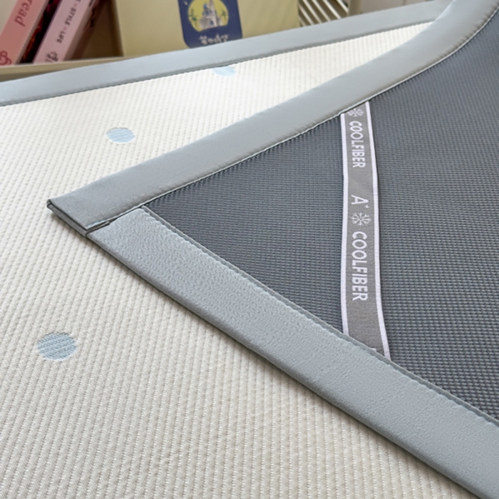 91家纺网 家纺一手货源 找家纺 眠多宝 2025新款凉豆豆学生宿舍用床席床笠可水洗凉席 床席床笠--床席款（绣花款） 夏日派对