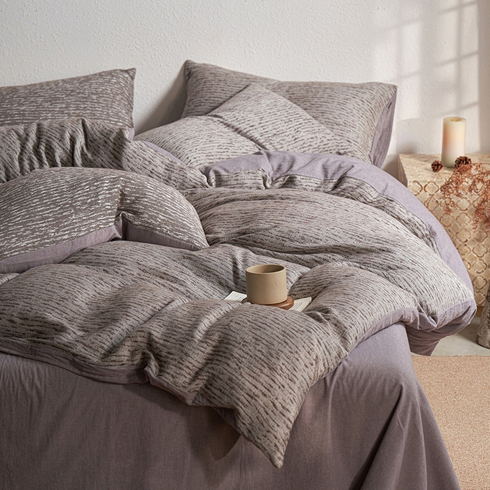 91家纺网 家纺一手货源 找家纺 （总）三朵家纺 2025新款全棉纯棉水洗棉色织提花四件套