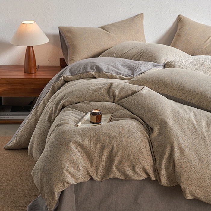 91家纺网 家纺一手货源 找家纺 （总）三朵家纺 2025新款全棉纯棉水洗棉色织提花四件套