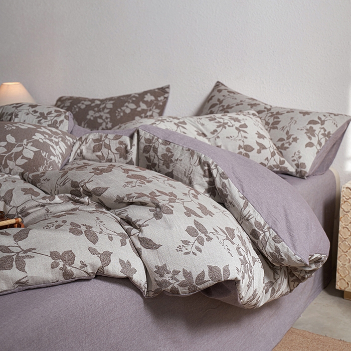 91家纺网 家纺一手货源 找家纺 三朵家纺 2025新款全棉纯棉水洗棉色织提花四件套 金枝玉叶