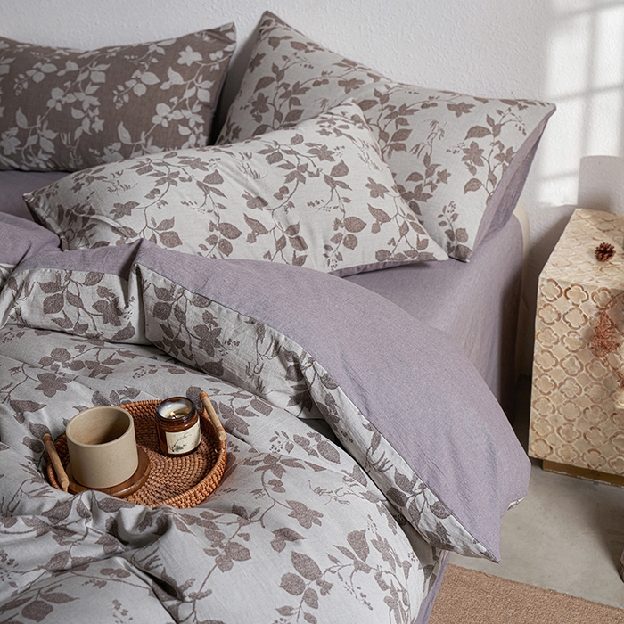 91家纺网 家纺一手货源 找家纺 三朵家纺 2025新款全棉纯棉水洗棉色织提花四件套 金枝玉叶