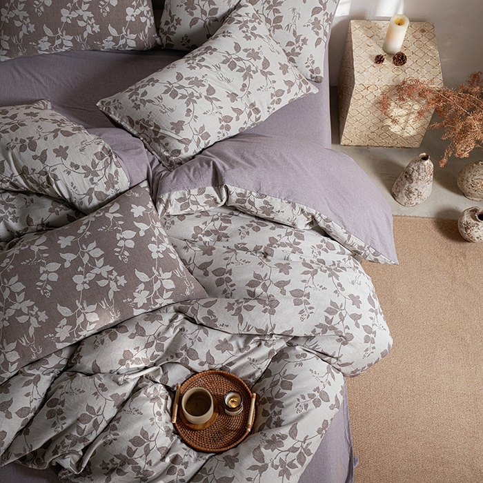 91家纺网 家纺一手货源 找家纺 三朵家纺 2025新款全棉纯棉水洗棉色织提花四件套 金枝玉叶