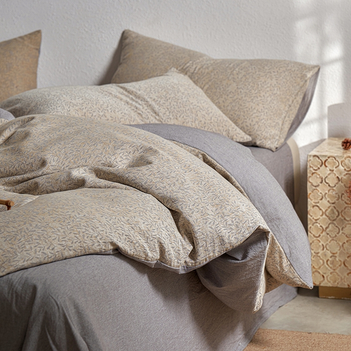 91家纺网 家纺一手货源 找家纺 三朵家纺 2025新款全棉纯棉水洗棉色织提花四件套 薇雨