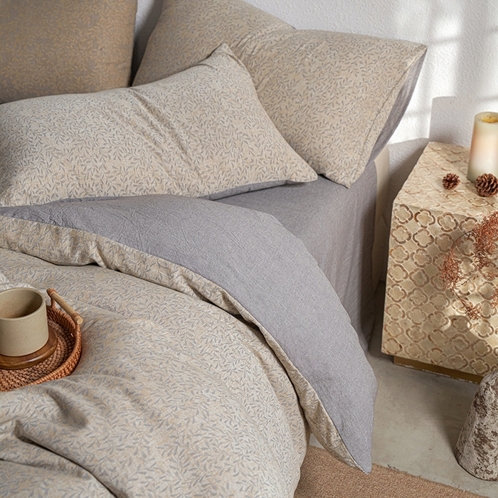 91家纺网 家纺一手货源 找家纺 三朵家纺 2025新款全棉纯棉水洗棉色织提花四件套 薇雨