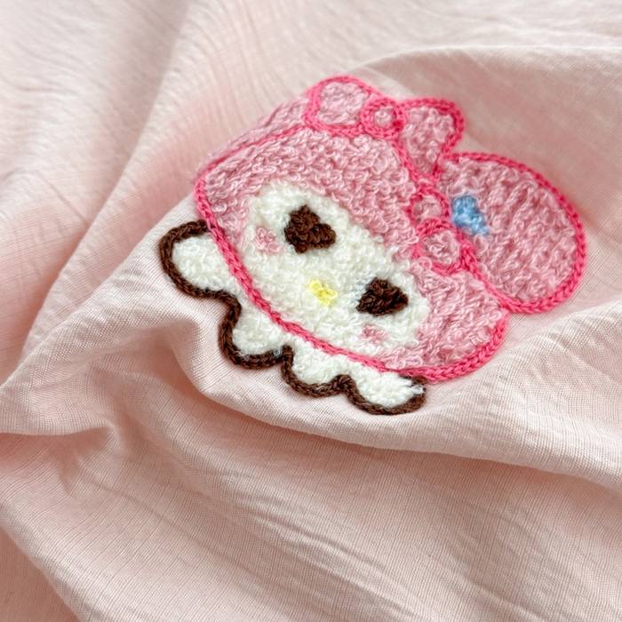 91家纺网 家纺一手货源 找家纺 三元色 2025新款云感毛巾绣四件套 糖果小美