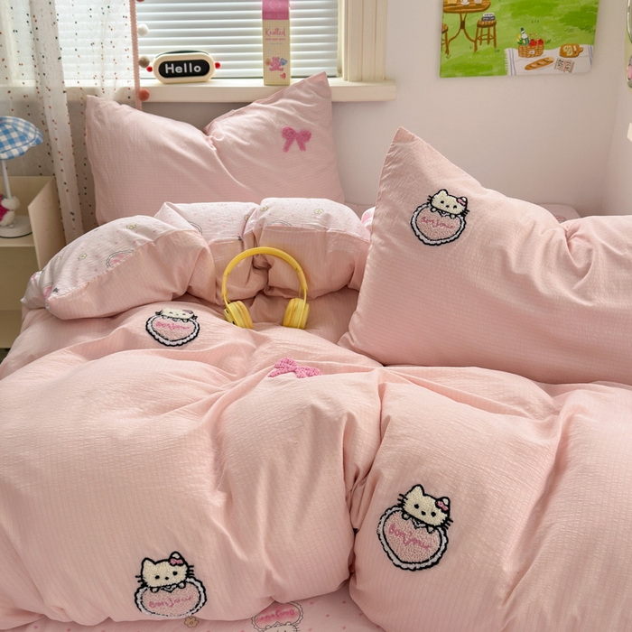 91家纺网 家纺一手货源 找家纺 （总）三元色 2025新款云感毛巾绣四件套