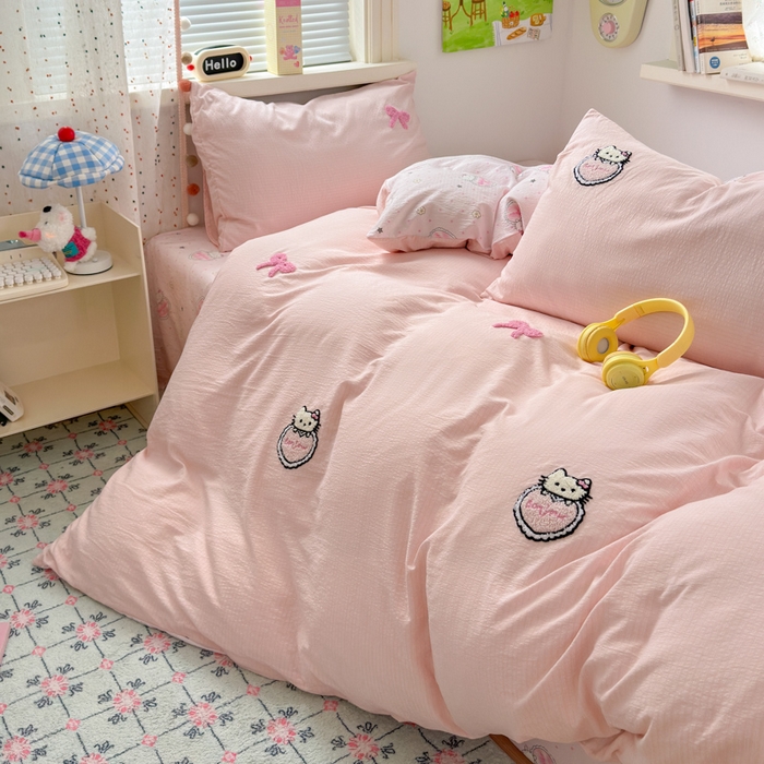 91家纺网 家纺一手货源 找家纺 （总）三元色 2025新款云感毛巾绣四件套