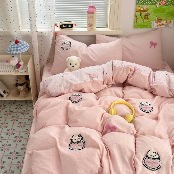 91家纺网 家纺一手货源 找家纺 （总）三元色 2025新款云感毛巾绣四件套