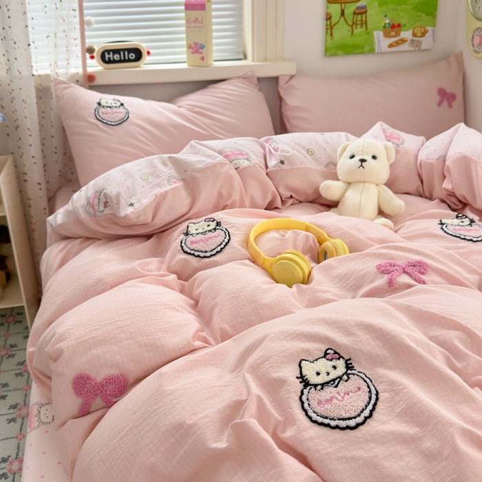 91家纺网 家纺一手货源 找家纺 （总）三元色 2025新款云感毛巾绣四件套