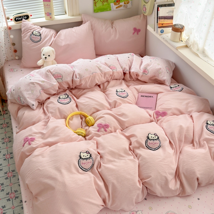 91家纺网 家纺一手货源 找家纺 （总）三元色 2025新款云感毛巾绣四件套