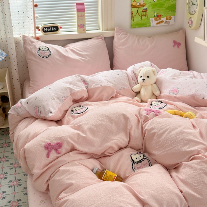 91家纺网 家纺一手货源 找家纺 （总）三元色 2025新款云感毛巾绣四件套