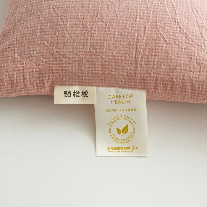 91家纺网 家纺一手货源 找家纺 萌番宝 2025新款A类水洗棉全棉三角方格二合一组合荞麦枕头草本清香荞麦腰枕 豆沙色三角46*16+方枕46*28