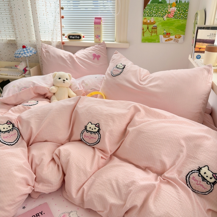 91家纺网 家纺一手货源 找家纺 （总）三元色 2025新款云感毛巾绣四件套