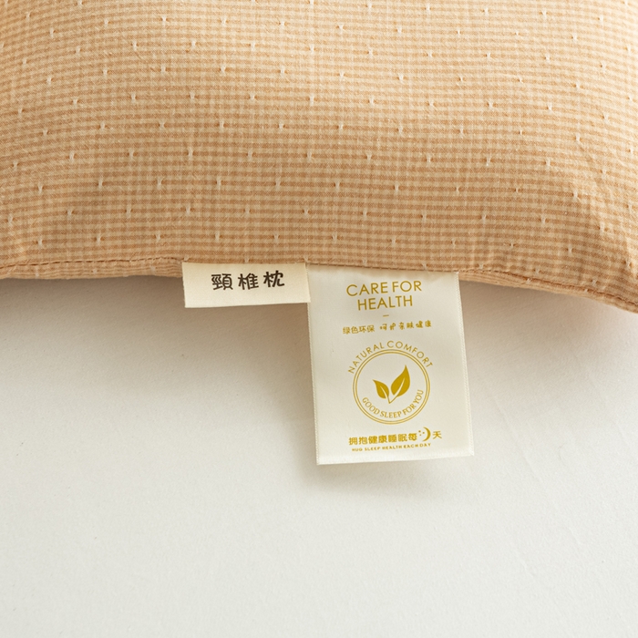 91家纺网 家纺一手货源 找家纺 萌番宝 2025新款A类水洗棉全棉三角方格二合一组合荞麦枕头草本清香荞麦腰枕 黄色三角46*16+方枕46*28