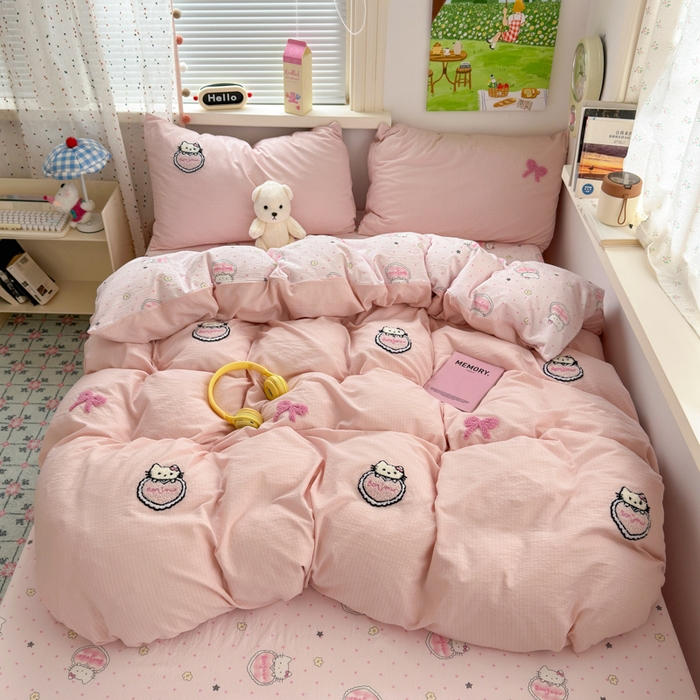 91家纺网 家纺一手货源 找家纺 （总）三元色 2025新款云感毛巾绣四件套