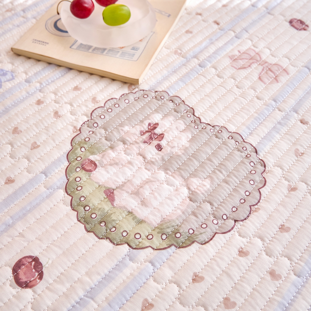 91家纺网 家纺一手货源 找家纺 X猫先生 2025小清新全棉学生床盖-新增花型 小羊肖恩