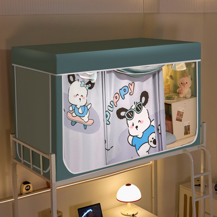 91家纺网 家纺一手货源 找家纺 世婕 2025新款高精密梭织强遮光学生宿舍卡通蚊帐 梭织-运动小子