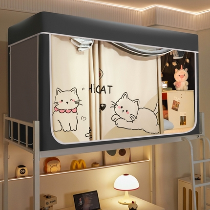 91家纺网 家纺一手货源 找家纺 （总）世婕 2025新款高精密梭织强遮光宿舍卡通学生蚊帐