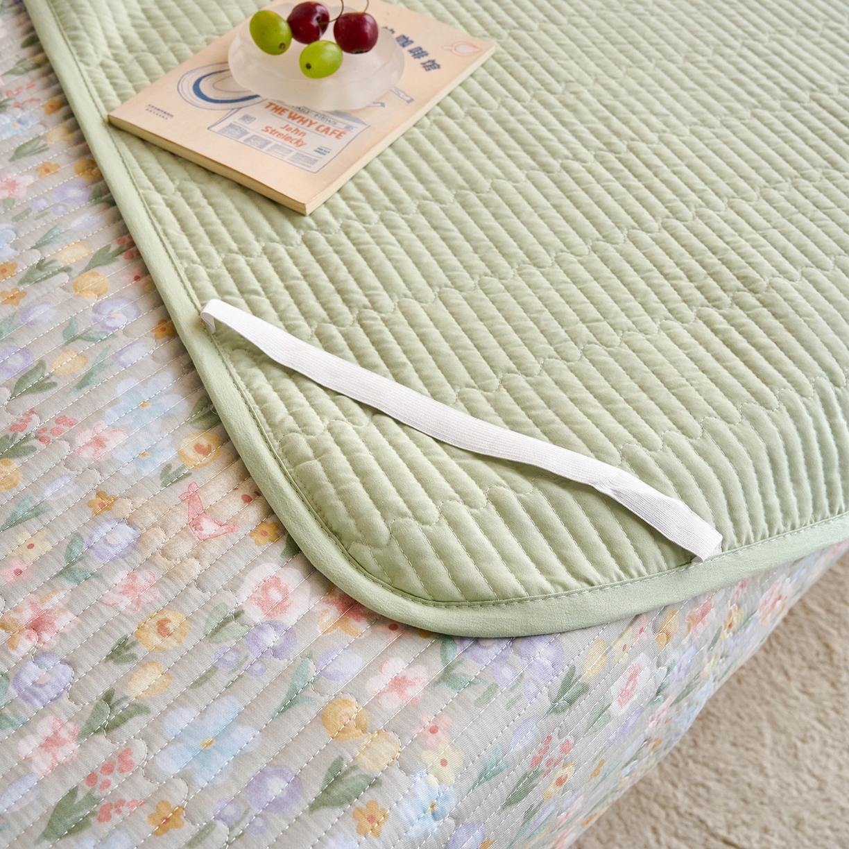 91家纺网 家纺一手货源 找家纺 X猫先生 2025小清新全棉学生床盖-新增花型 向云端