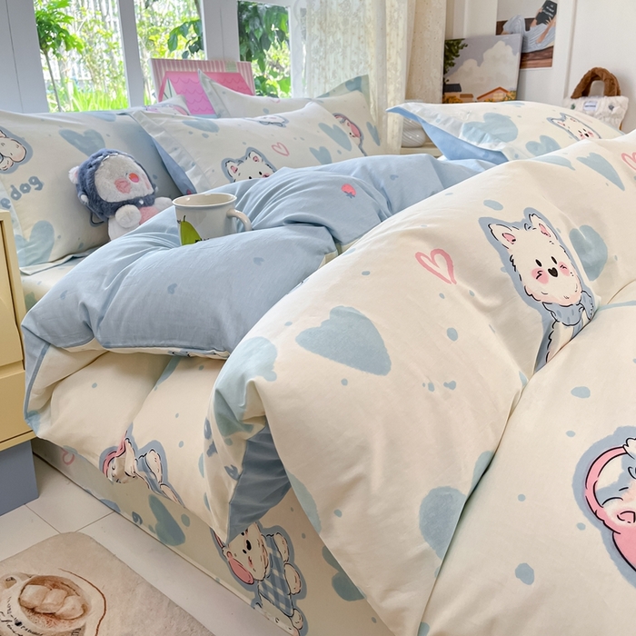 91家纺网 家纺一手货源 找家纺 （总）莱通家纺 2025春夏新款12868纯棉印花四件套-系列二（商家提供买家秀）