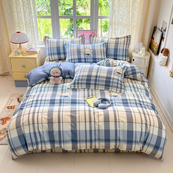 91家纺网 家纺一手货源 找家纺 （总）莱通家纺 2025春夏新款12868纯棉印花四件套-系列二（商家提供买家秀）