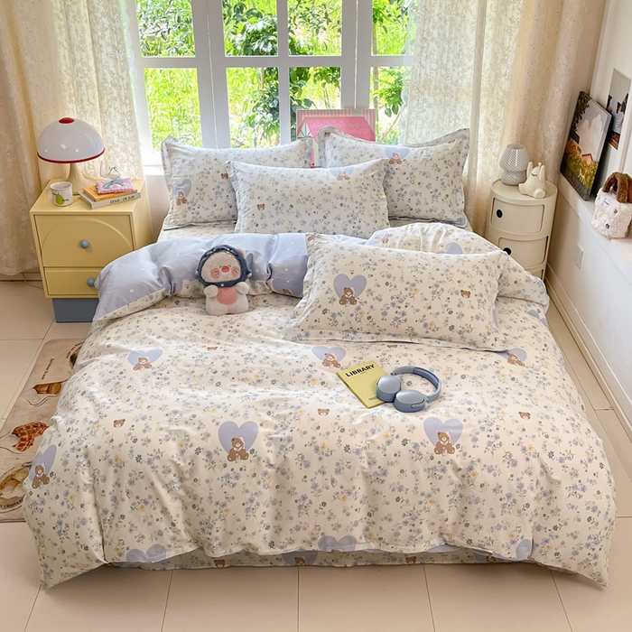 91家纺网 家纺一手货源 找家纺 （总）莱通家纺 2025春夏新款12868纯棉印花四件套-系列二（商家提供买家秀）