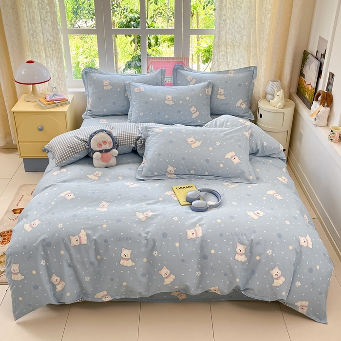 91家纺网 家纺一手货源 找家纺 （总）莱通家纺 2025春夏新款12868纯棉印花四件套-系列二（商家提供买家秀）