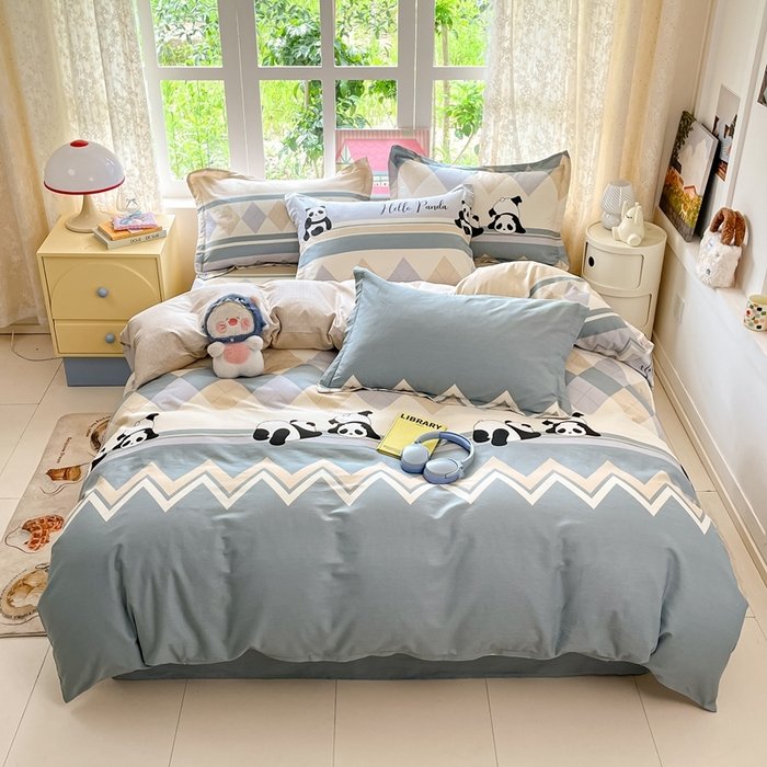 91家纺网 家纺一手货源 找家纺 （总）莱通家纺 2025春夏新款12868纯棉印花四件套-系列二（商家提供买家秀）